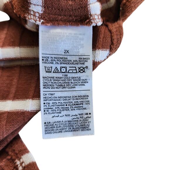 Old Navy Womens Long Sleeve Waist Defined Rib Knit Striped Midi Sweater Dress 2X - Picture 8 of 12